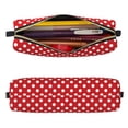 thumbnail image 2 of Disketp Red Polka Dot Estuche de Lápices de Cuero con Cierre, Estuche Compacto para Papelería, Bolígrafos y Accesorios Pequeños, 2 of 7