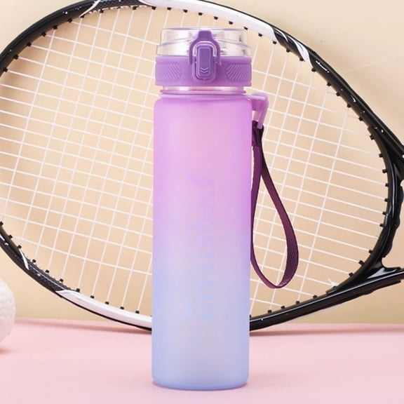 Large Water Bottle 27 oz, Leak Proof Sports Water Bottle with Straw, Portable One Handed Drinking Bottle with Carry Strap & Tea Infuser for Gym and Travel