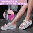 thumbnail image 7 of Women’s Comfortable Footbed Sandals Flat Slid Adult Female Cut Flip-flops Chunky Heel Sandals for Women Summer Shoes, 7 of 7