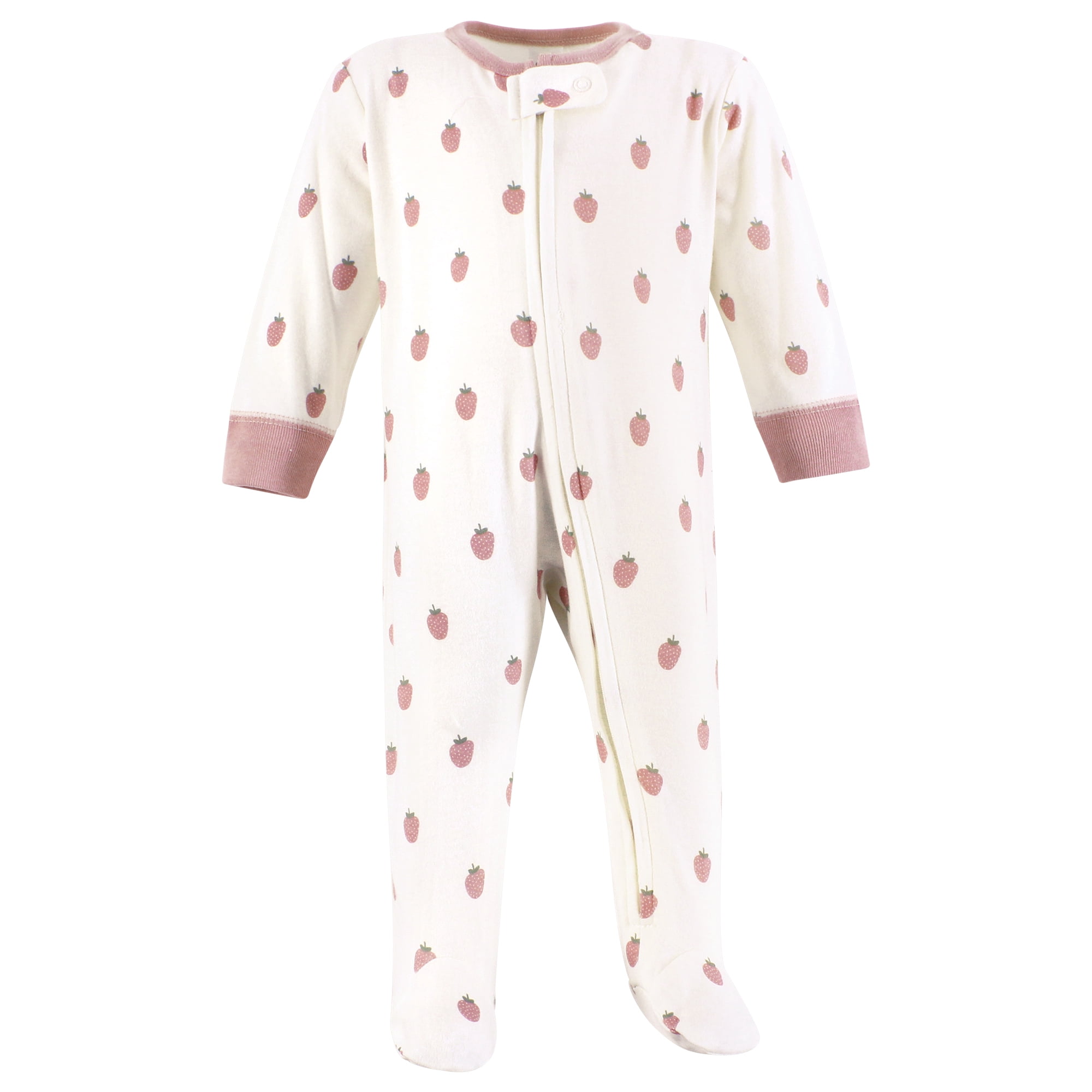 Hudson Baby Infant Girl Cotton Sleep and Play, Assorted Fruit, 0-3 Months