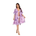 thumbnail image 2 of Beautybatik Light purple Women HIPPIE Gypsy Hand Batik Kimono Cardigan Shawl Wrap Swimsuit Cover Up Jacket One Size, 2 of 5