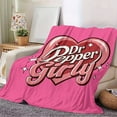 thumbnail image 2 of Dr Pepper Sweet Heart Pink Limited Edition Flannel Blanket Soft Warm Nap Throw Sofa Office Bed Camping Travel All Season Bed Accessory Blanket Office Nap Blanket Throw Blanket All Season, 2 of 7