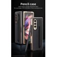 thumbnail image 3 of Galaxy Z Fold 3 Case, Luxury Business Pu Leather Slim Thin Lightweight Full Protection Durable Case with S Pen Holder for Samsung Galaxy Z Fold 3 5G 2021 Phone Cover,Black, 3 of 8
