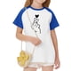 thumbnail image 5 of Blusas y camisas de manga corta con cuello redondo para niños y niñas, blusa de manga corta con estampado de cuello redondo, 5 of 7