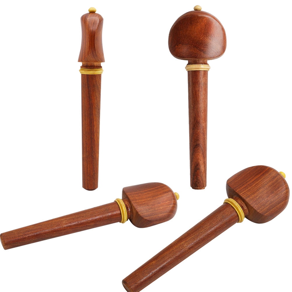 EXHUMKY 4Pcs Solid Wood Cello Accessories Tool for Instrument Accessory Chocolate
