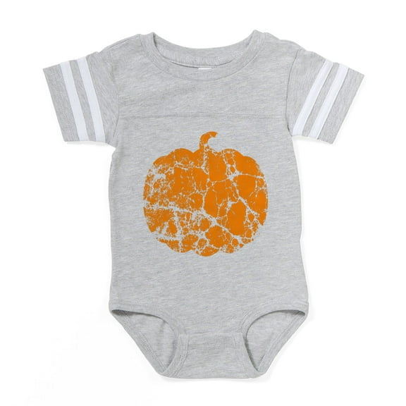 CafePress - Worn Pumpkin2 - Cute Infant Baby Football Bodysuit