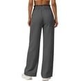 thumbnail image 4 of Miluxas Girl's Wide Leg Pants Elastic Waist Summer Boho Palazzo Pants Beach Vacation Casual Trousers Gray 5-6Years, 4 of 7