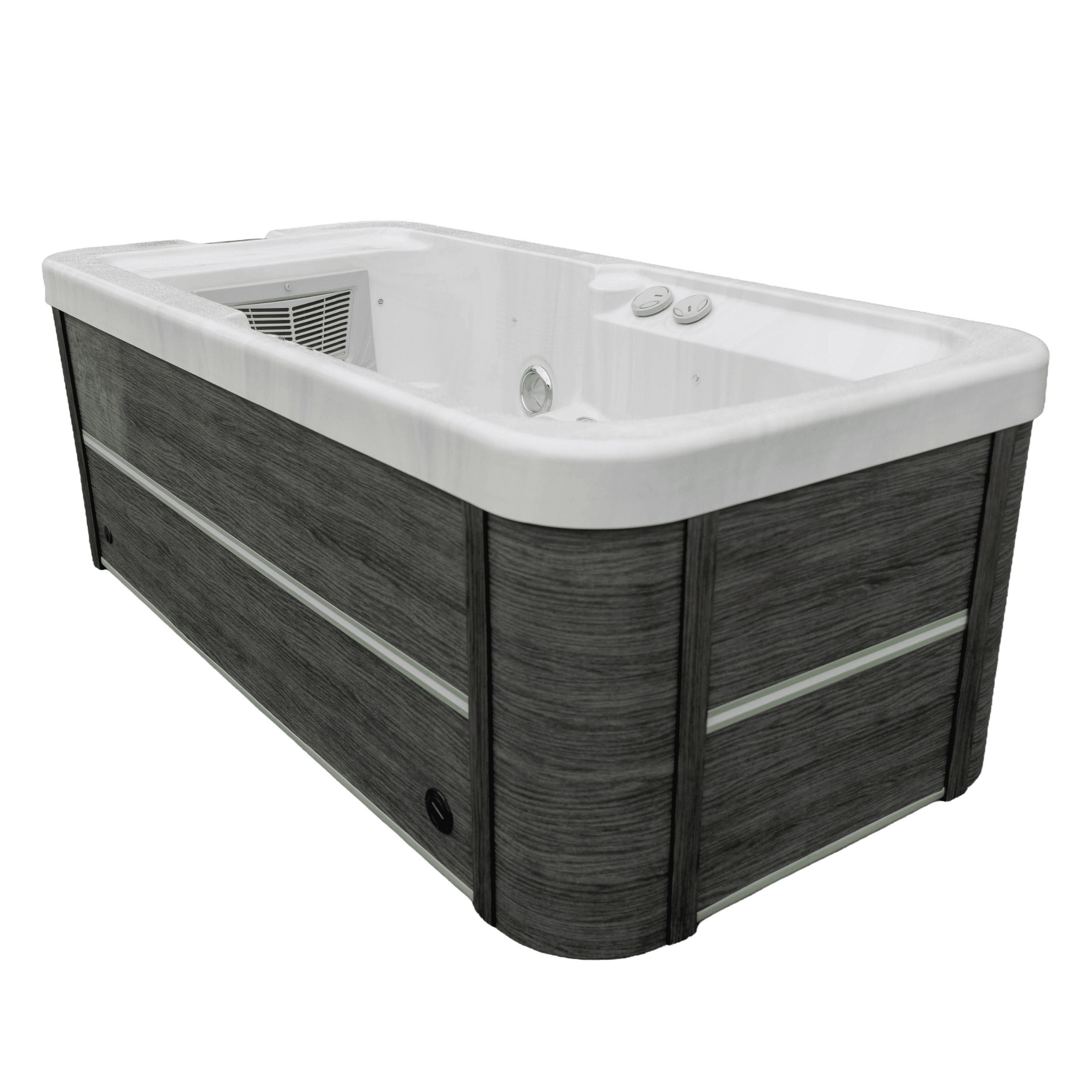 Lacey 1-Person 25-Jet Hot Tub with Side Waterfall and Underwater LED Lighting