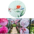 thumbnail image 2 of DJH-Japanese Chinese Classical Dance Umbrella Bamboo Silk Umbrella 32" Chinoiserie Decor Photo Props Handmade Oiled Paper Umbrella for Costumes-1, 2 of 5