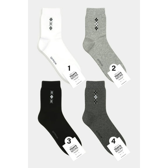 Men's Crew Argyle Socks - 4 Pair Set