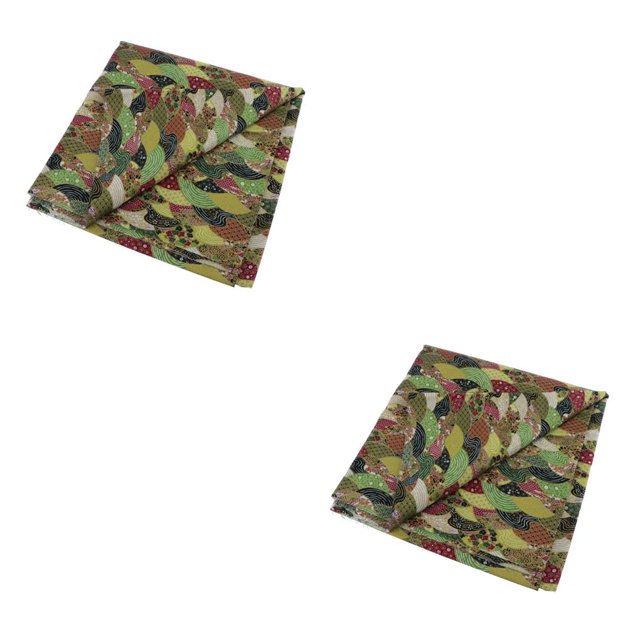 Material de costura de retazos de tela de algodón Moyic Ola Verde 1 m 2piezas