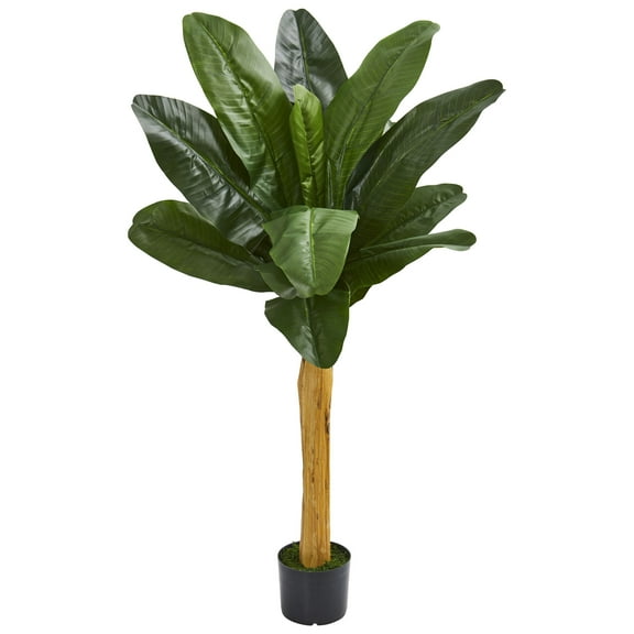 Nearly Natural 52" Banana Artificial Tree, Green