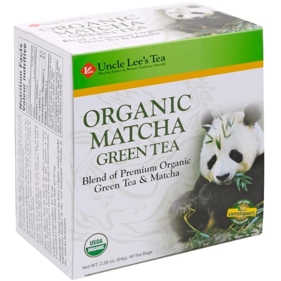 Uncle Lee's Tea - Organic Matcha Green Tea, 40 Tea Bags