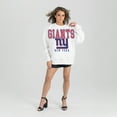 thumbnail image 2 of Women's Gameday Couture  White New York Giants  Sunday Drives Oversized Crewneck Pullover Sweatshirt, 2 of 7