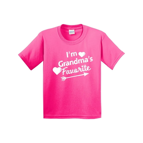 Inktastic I'm Grandma's Favorite with Arrow and Hearts Youth T-Shirt