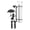 D, variant on Flower Bed Rain Gauge Marker Stainless Steel Garden Stake with Clear Outdoor Tube for Yard Water View Reference
