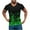 Green, variant on Patlollav Men T-Shirt Casual V-Neck Gradient Print Pullover Fitness Sports Short Sleeve Blouse