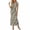 Khaki, variant on Short Sleeve Floral Midi Dresses For Women Round Neck Bodycon Sundress Casual Summer Elegant Wedding Guest Party Dress