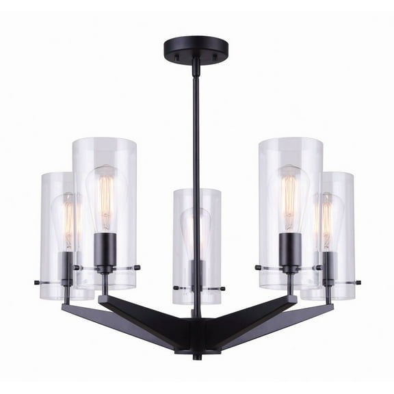 ICH759A05BK Canarm Inc Joni - 5 Light Chandelier-53.5 Inches Tall and 24 Inches Wide