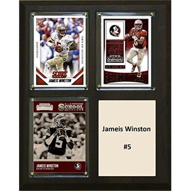 C & I Collectables 810WINSTONCO 8 x 10 Po Jameis Winston NCAA Florida State Seminoles Plaque de Trois Cartes