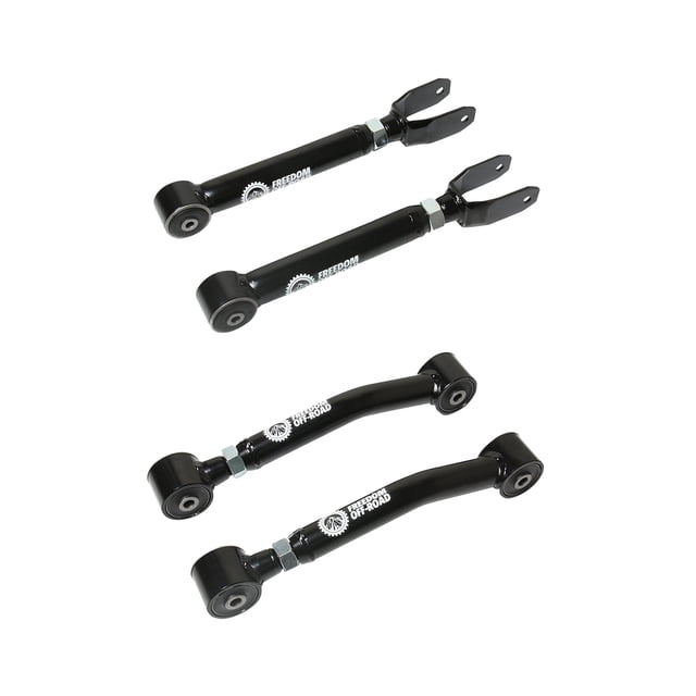 Freedom OffRoad Adjustable Upper + Lower Front Control Arms 0-8” Lift Compatible With Wrangler Grand Cherokee