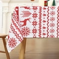 thumbnail image 3 of Christmas Tablecloth, Xmas Tree Deer Print Waterproof Table Cloth Holiday Decor, 3 of 9