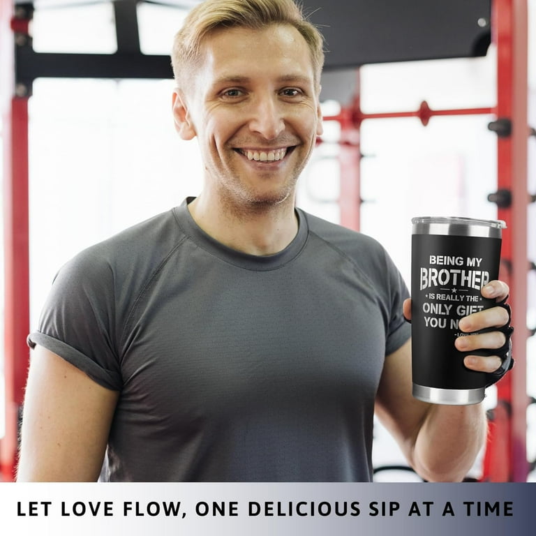 I Smile Because You Are My Brother Tumbler - 20oz Insulated Cup, Gift For Brother, Birthday, Christmas, Father's Day