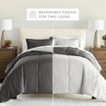 thumbnail image 6 of All Season Reversible Comforter Set Breathable Cool in Gray & Light Gray Cal King/King Size Bedding by Comfort Canopy, 6 of 19