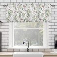thumbnail image 3 of Jbralid Sage Green Eucalyptus Leaves Floral Spring Curtain Valances for Windows Summer Wildflower Leaf Kitchen Window Curtains 54x18 Inch Short Rod Pocket Valance for Living Room Bathroom Decor, 3 of 5