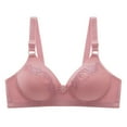 thumbnail image 2 of Jsaierl Womens Bras Wirefree Support T-shirt Bras Seamless Full Coverage Bralettes Shapewear Breathable Full Figure Bras, 2 of 3