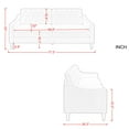thumbnail image 4 of Resenkos 77" Upholstered Sofa Couch with Wood Leg, Square Arms and Tufted Back for Living Room, Bedroom, Apartment, Grey, 4 of 7