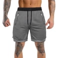 thumbnail image 2 of vdgthytj Mens Basketball Shorts Breathable Quick Dry Drawstring Waist Striped Running Athletic Shorts with Zip Pockets, 2 of 5