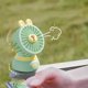 thumbnail image 2 of 1pc Mini Rabbit Portable Handheld Battery Operated Fan Desk Fan, 500mAh USB Rechargeable Battery Operated Fan For Indoor Outdoor Car Desk, 3 Speeds Silent Desktop Cooling Fan Mini Small Fan, 2 of 4