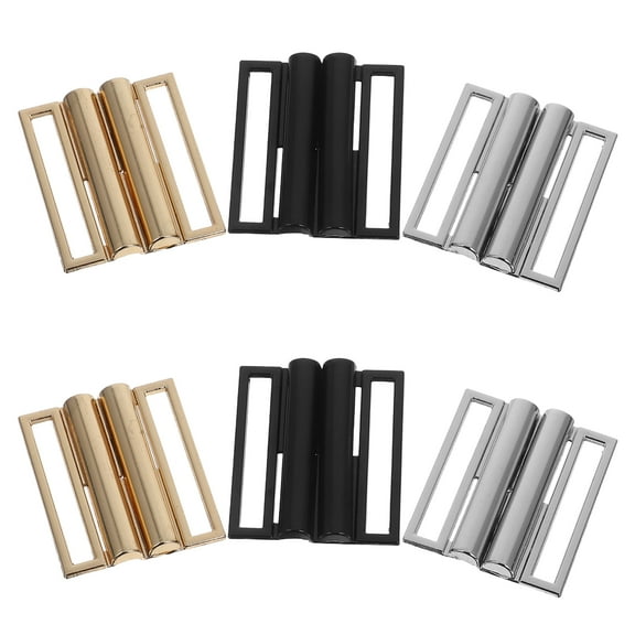 6PCS Metal Waist Belt Buckles with Side Release Fastener for Coat Clothing and Neckerchief Clasp