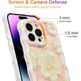 Case for iPhone 13 Pro, Colorful Retro Oil Painting Flower Laser Glossy