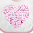 thumbnail image 4 of Inktastic Valentine words in pink Boys or Girls Baby Bib, 4 of 4