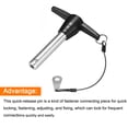 thumbnail image 3 of Unique Bargains 1Pack T Handle Locking Pins, Push-Button Quick Release Pin with Lanyard (16mm-70mm), 3 of 6