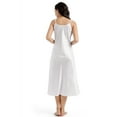 thumbnail image 4 of Kaemgyyd Women's Satin Nightgown Silk Sleeveless Spaghetti Strap Long Loungewear V Neck Loose Maxi Sleep Dress, 4 of 7