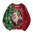 thumbnail image 4 of WAVSUF Fleece Christmas Sweatshirt for Girls Long Sleeve Soft Comfort Crew Neck Fall Winter Warm Casual Top 5, 4 of 4