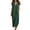 Dark Green, variant on Luvior Boho Summer Long Dress Flutter Sleeves V Neck Flowy Casual Maxi with Pockets Black XXL