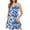 Multicolor-AV, variant on Women's Sleeveless Short Dress Round Neck Floral Casual Print Plus Size Beach Cover Ups L