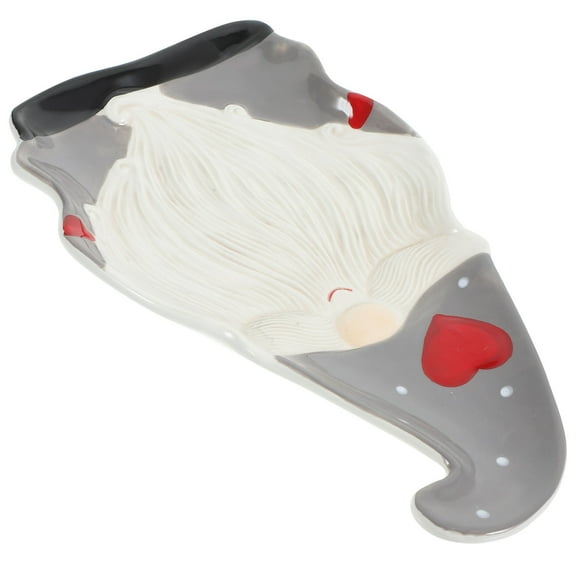 Toyvian Christmas Ceramic Platter Rectangular Grey 1Pack