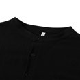thumbnail image 3 of Men‘s Shirt Henley Neck Solid Color Tops Pullover with Pocket and Buttons S/M/L/XL/XXL, 3 of 8