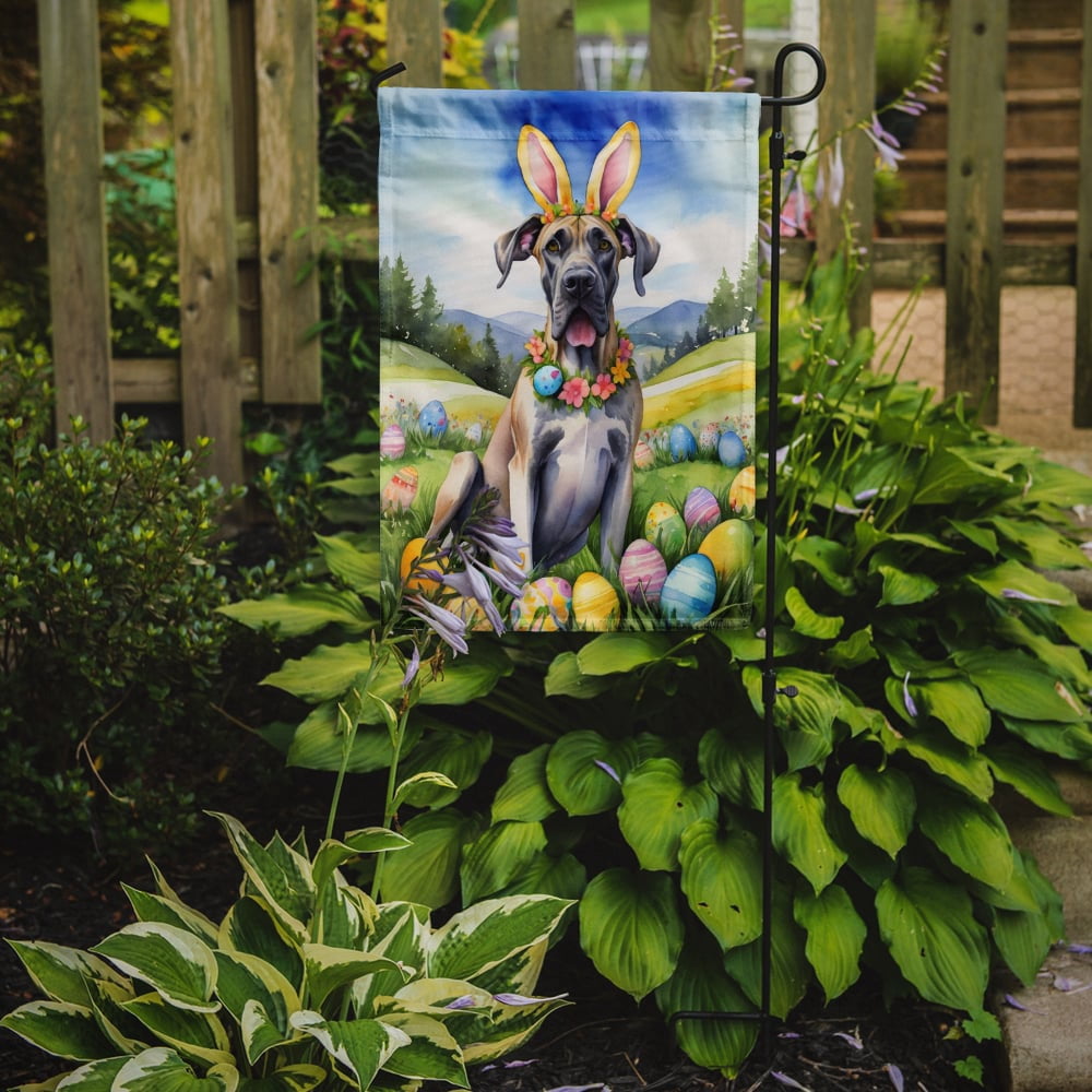 Great Dane Easter Egg Hunt Garden Flag 11.25 in x 15.5 in