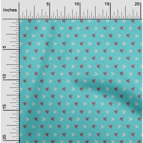 oneOone Cotton Poplin Fabric Hash Sign Kasuri Fabric Prints By Yard 56 Inch Wide