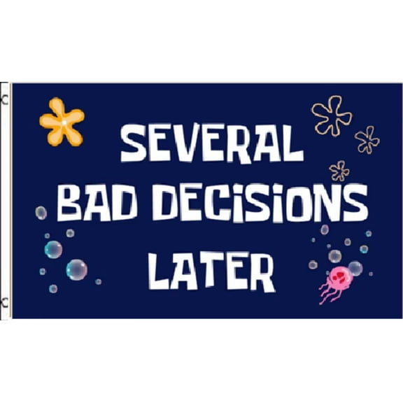 3X5 SEVERAL BAD DECISIONS LATER FLAG BANNER 100D