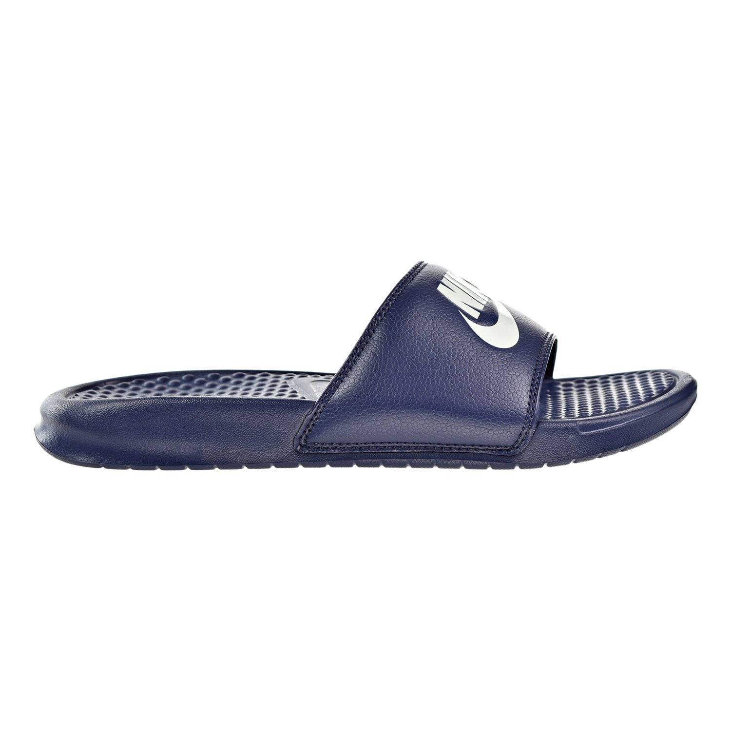 Comerciante itinerante Llorar Alergia Nike Benassi JDI Slide Men's Sandals MidNight Navy/Wind Chill/White 343880- 403 - Walmart.com