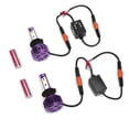 thumbnail image 1 of 2 faros antiniebla COB morados, 6500 K, 3000 LM para automóviles y motocicletas, faros LED H7 impermeables, 1 of 8