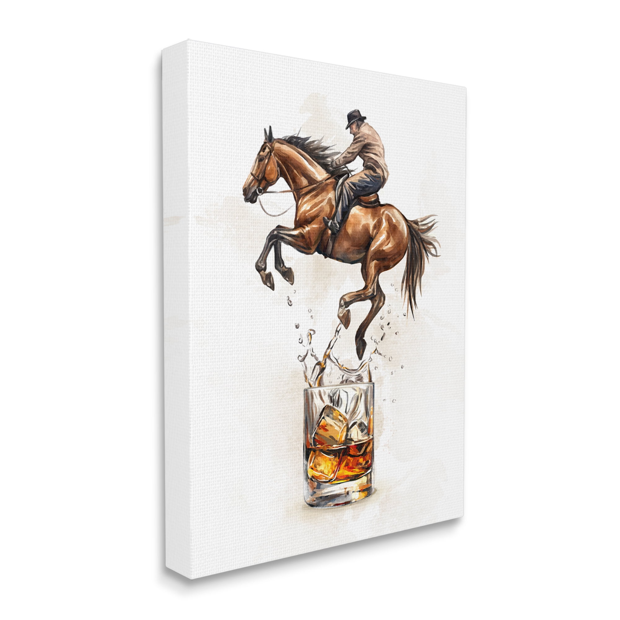 Stupell Industries Cowboy & Bourbon Animals & Insects Painting Gallery Wrapped Canvas Art Print Wall Art, 24 x 30