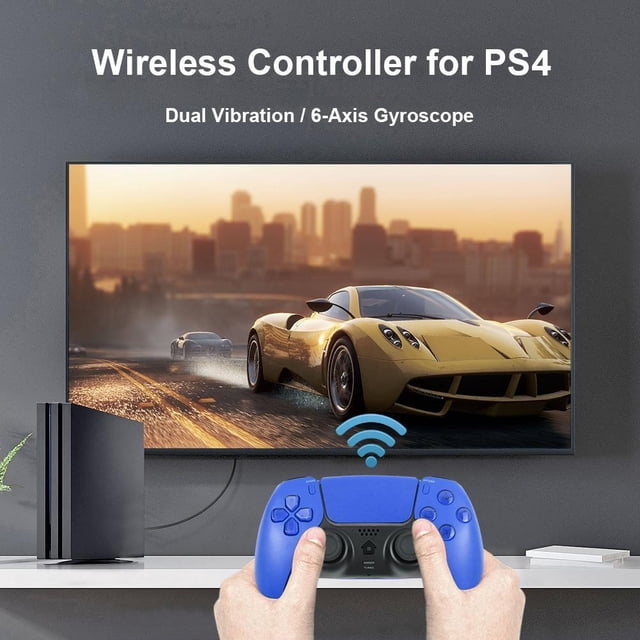 Control De Juego T28 para PS4 Controlador de juego inalámbrico de 6 ejes de doble vibración compatible con Bluetooth